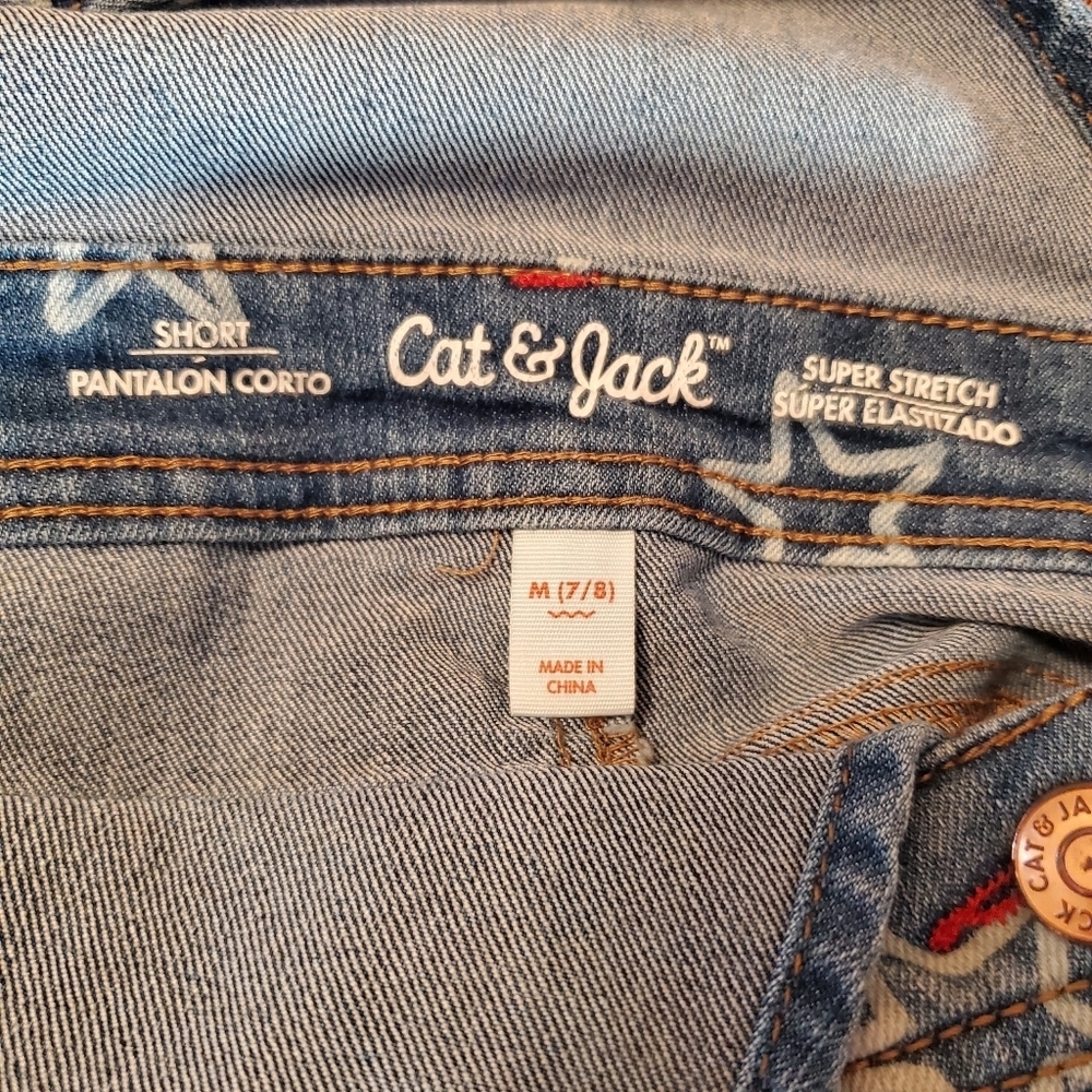 Cat & Jack Girls Overall Shorts - Picture 9 of 10